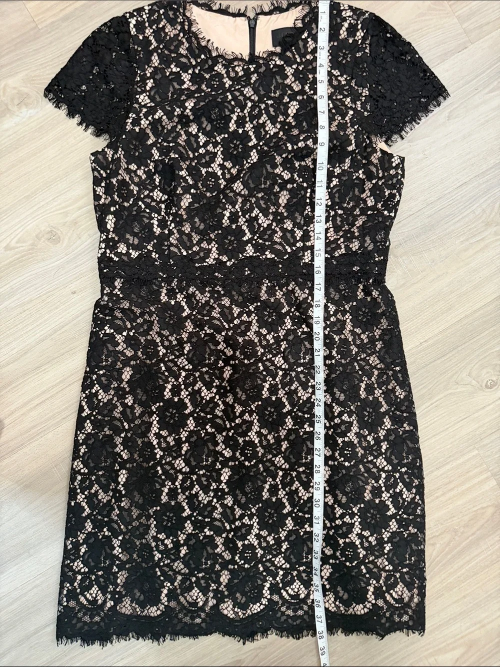 J. Crew Collection Black Lace Fit and Flare Mini Dress.  Sz 12